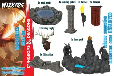 Figurine wizkids um pools pillars